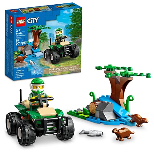 LEGO City ATV and Otter Habitat, 60394 Off-Roader Quad Bike Toy Car for Kids Alter 5 Plus, Animal Playset with Wildlife Figuren, Learning to Build Nature Set von LEGO