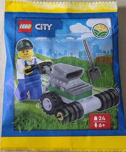 LEGO City - Bauer Minifigur mit Rasenmäher - Mini Set von LEGO