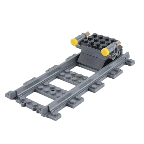 Lego® City Eisenbahn Prellbock mit Gerader Schiene (aus 60198) – Erweiterungsset für Lego® City Eisenbahn | Original Lego® Zubehör für Lego® Modellbau und Erweiterung von LEGO