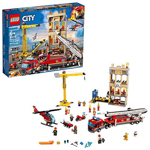 LEGO City Feuerwehr in der Stadt 60216 (943 Teile) mit Licht & Sound - 2019 von LEGO