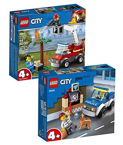 LEGO City Junior Set: 60212 Feuerwehr beim Grillfest + 60241 Polizeihundestaffel von LEGO Education