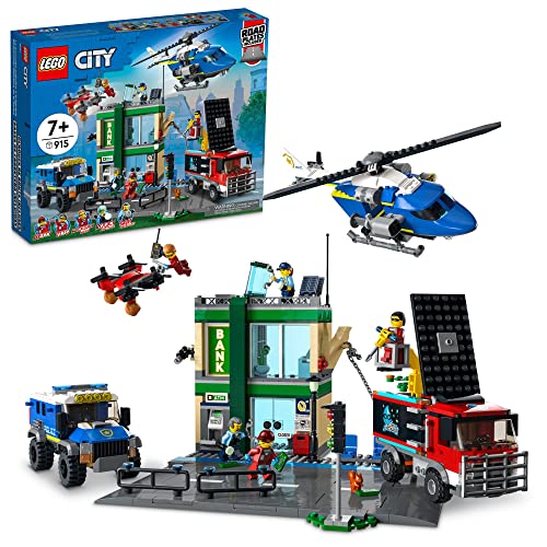 LEGO City Police Chase at The Bank 60317 Bauspielzeug-Set für Kinder, Jungen und Mädchen ab 7 Jahren (915 Teile) von LEGO