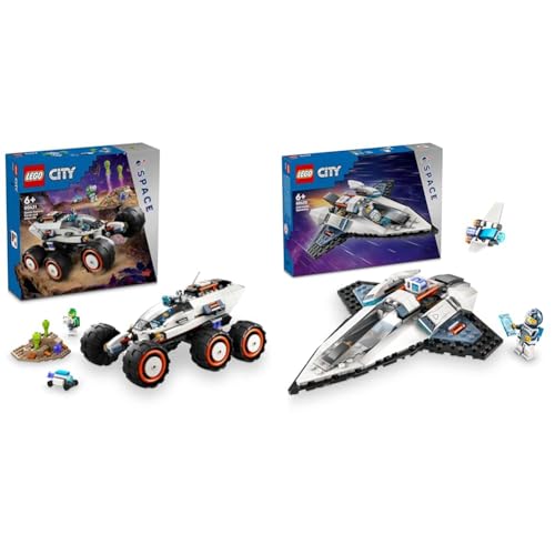 LEGO City Weltraum-Rover mit Außerirdischen & City Raumschiff, Weltraum-Spielzeug mit Space Shuttle für Kinder zum Bauen, Jungen und Mädchen ab 6 Jahren, Set mit Astronaut-Figur 60430 von LEGO