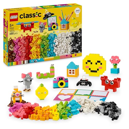 LEGO Classic Kreative Spaßbox, Bunte Bausteine für fantasievolle Rollenspiele, Bauset für Anfänger, Spielzeug für Mädchen und Jungen ab 5 Jahren, Modelle zum Umbauen 11042 von LEGO