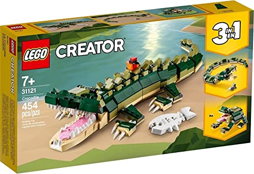 LEGO Creator 3-in-1 Krokodil 31121 Building Toy Featuring Wild Animal Toys (454 Teile) von LEGO