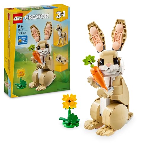 LEGO Creator 3in1 Häschen - Modell umbaubar in eine Lama Figur oder Spielzeug Robbe - Bauset mit Tieren für Kinder - Geburtstagsgeschenk für Mädchen und Jungen ab 8 Jahren 31162 von LEGO