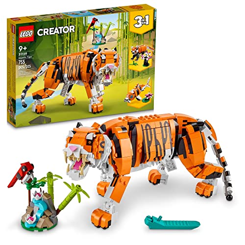 LEGO Creator 3in1 Majestic Tiger 31129 Building Kit; Animal Toys for Kids, Featuring a Tiger, Panda and Koi Fish; Creative Gifts for Kids Aged 9+ Who Love Imaginative Play (755 Pieces) von LEGO