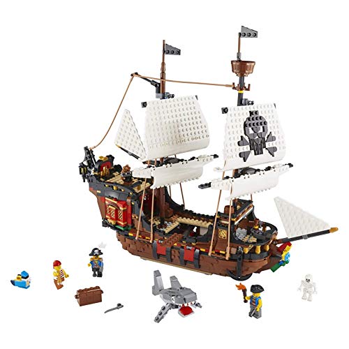 LEGO Creator 3in1 Pirate Ship 31109 Building Playset for Kids who Love Pirates and Model Ships, Makes a Great Gift for Children who Like Creative Play and Adventures, New 2020 (1,260 Pieces) von LEGO