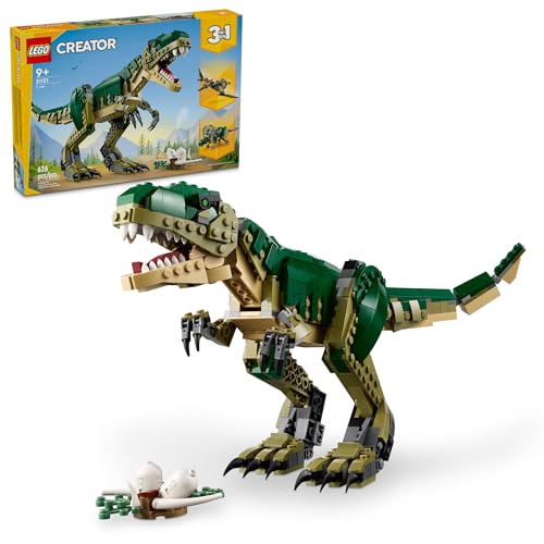 Lego 3in1 T Rex Spielzeug 31151 - Dinosaurier Spielzeug Bauset für Kinder ab 9 Jahren - 3 Bauoptionen, verwandelt Sich von T-Rex zu Triceratops zu Pterodaktyl - von LEGO