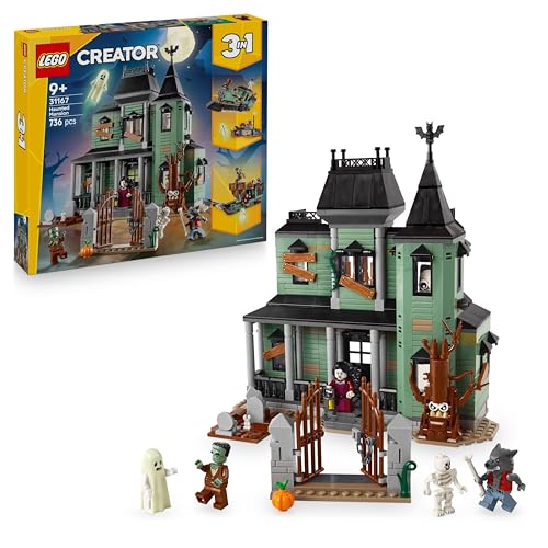 LEGO Creator Geisterhaus 3-in-1-Spielzeug - Spielzeughaus verwandelt Sich in EIN Geisterschiff Zug - Baumodell mit 5 Minifiguren - Geschenk für Jungen und Mädchen ab 9 Jahren 31167 LEGO Creator Geisterhaus 3-in-1-Spielzeug - Spielzeughaus verwandelt Sich in EIN Geisterschiff Zug - Baumodell mit 5 Minifiguren - Geschenk für Jungen und Mädchen ab 9 Jahren 31167 von LEGO