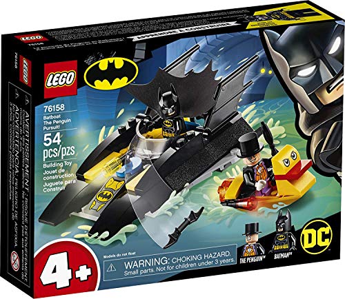 LEGO DC Batboat The Penguin Pursuit! 76158 Top Batman Building Toy for Kids, with Super-Hero Minifigures, 2 Boats, a Batarang and an Umbrella, Great Holiday or Birthday Gift, New 2020 (55 Pieces) von LEGO