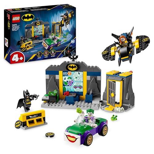 LEGO DC Batman Bathöhle mit Batman, Batgirl und Joker, Superhelden-Spielzeug, Spielzeugauto für Jungen, Mädchen und Junge Superhelden ab 4 Jahren 76272 von LEGO