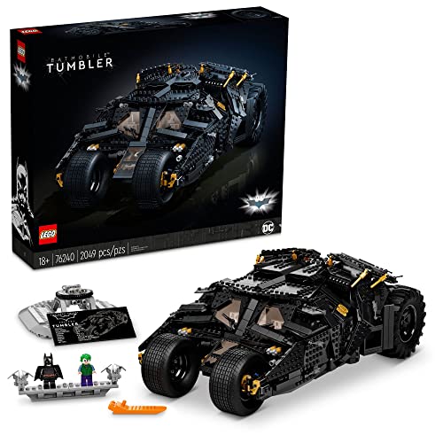 LEGO DC Batman Batmobile Tumbler, Modellauto zum Bauen, großes Set für Erwachsene mit Batman und Joker-Figuren, Sammlermodell zum Ausstellen als cooles Deko-Stück 76240 von LEGO