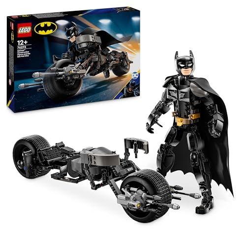 LEGO DC Batman: Batman Baufigur mit dem Batpod, Spielzeug zu den Filmen mit dem Superhelden, Abenteuer-Spielset für Kinder, Geschenk für Jungen und Mädchen 76273 von LEGO