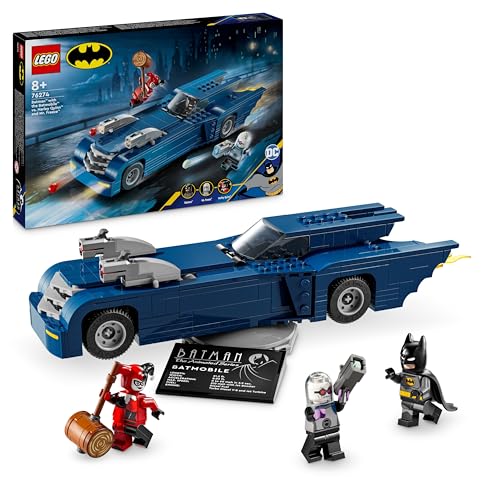 Lego DC Batman: Batman im Batmobil vs. Harley Quinn und Mr. Freeze, Spielzeug-Auto aus der Zeichentrickserie für Kinder, Geschenk für Jungen und Mädchen ab 8 Jahren 76274 von LEGO