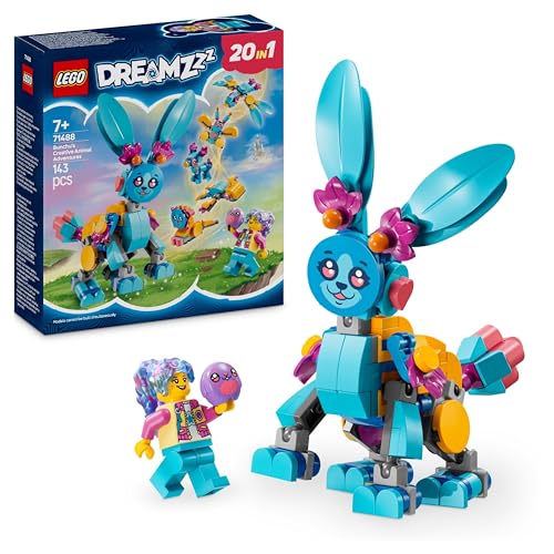 LEGO DREAMZzz Bunchus kreative Tierabenteuer, Spielzeughase für Kinder, 20-in-1 Fantasy-Spielset mit der Minifigur Izzie, Geschenk für Mädchen und Jungen ab 7 Jahren 71488 von LEGO