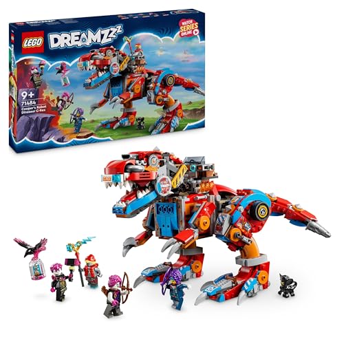 LEGO DREAMZzz 2-in-1 Coopers Dino-Mech C-Rex, Spielzeug-Pterodaktylus, T.Rex-Actionfigur für Jungen und Mädchen, kreatives Spielzeug, Abenteuer-Set, Geschenk für Kinder ab 9 Jahren 71484 von LEGO