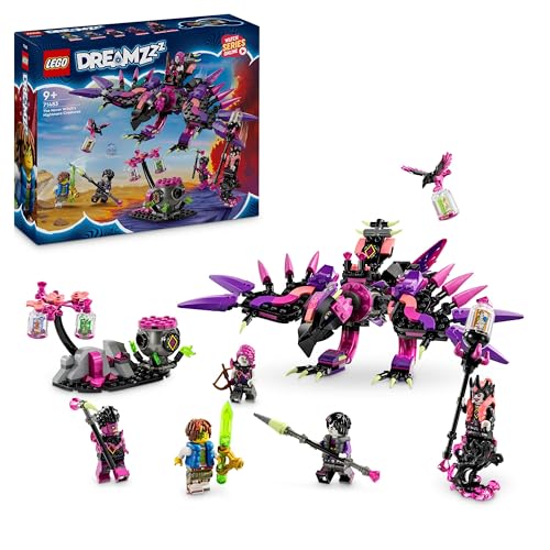 LEGO DREAMZzz 3-in-1 Die Albtraumkreaturen der Nimmerhexe, magisches Kinderspielzeug, baubarer Kessel, Wolf oder Rabe, Fantasy-Spielset für Mädchen und Jungen ab 9 Jahren 71483 von LEGO