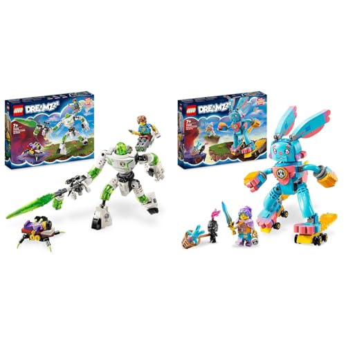 LEGO DREAMZzz Mateo und Roboter Z-Blob & DREAMZzz Izzie und Ihr Hase Bunchu Set, Baubares Kaninchen-Spielzeug von LEGO