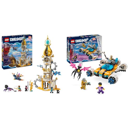 LEGO DREAMZzz Turm des Sandmanns, Schloss-Spielzeug für Kinder zum Bauen & DREAMZzz Der Weltraumbuggy von Mr. Oz, Set mit Spielzeug-Auto oder Space Shuttle von LEGO