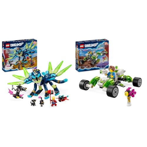 LEGO DREAMZzz Zoey und die Katzeneule Zian, Actionfiguren-Set mit Spielzeug-Katze & DREAMZzz Mateos Geländeflitzer, Baue Strandbuggy oder Quadrokopter von LEGO