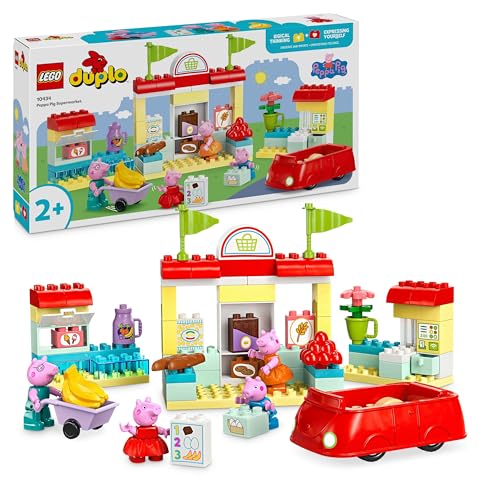 LEGO DUPLO 10434 Peppas Supermarkt: kreatives Lernspielzeug und Spielset, Geschenk für Jungen und Mädchen ab 2 Jahren, fördert die Fingerfertigkeit von LEGO