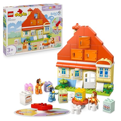 LEGO DUPLO Bluey: Blueys Familienhaus mit Memory-Spiel - Lernspielzeug für Kleinkinder - Inkl. 3 Minifiguren, aufklappbare Fenster und Brettspiel - Geschenk für Jungen & Mädchen ab 3 Jahren - 10459 LEGO DUPLO Bluey: Blueys Familienhaus mit Memory-Spiel - Lernspielzeug für Kleinkinder - Inkl. 3 Minifiguren, aufklappbare Fenster und Brettspiel - Geschenk für Jungen & Mädchen ab 3 Jahren - 10459 von LEGO