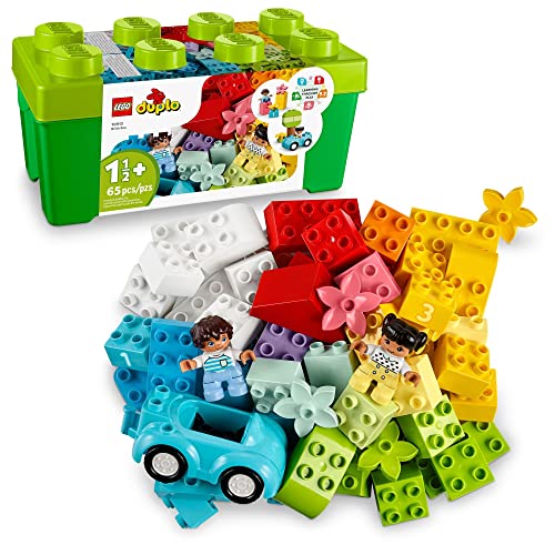 LEGO DUPLO Klassische Brick Box 10913 erstes Set mit Aufbewahrungsbox, tolles Lernspielzeug für Kleinkinder, ab 18 Monaten und Up, 2020 (65 Teile) von LEGO