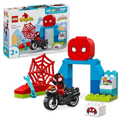 Lego DUPLO Marvel Spins Motorrad-Abenteuer, Fantasy-Spielset zur TV-Serie Spidey und Seine Super-Freunde, Lernspielzeug zum Bauen und Umbauen für Kleinkinder ab 2 Jahren 10424 von LEGO