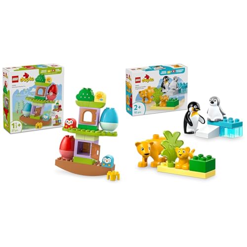 LEGO DUPLO Mein erster Balancier- & Stapelbaum + Wildtierfamilien: Pinguine & Löwen Bildungs-Spielzeuge Kleinkinder-Lernset 10440 + 10442 LEGO DUPLO Mein erster Balancier- & Stapelbaum + Wildtierfamilien: Pinguine & Löwen Bildungs-Spielzeuge Kleinkinder-Lernset 10440 + 10442 von LEGO