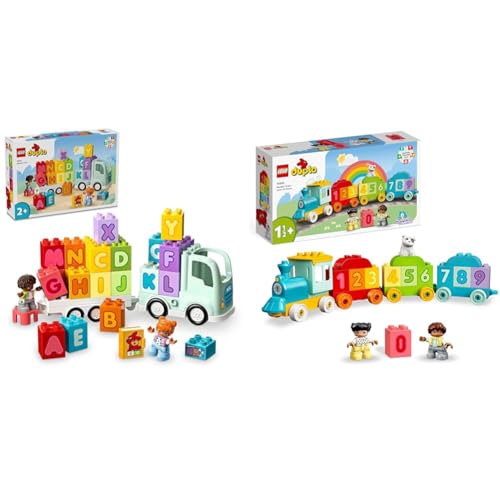 LEGO DUPLO Town ABC-Lastwagen, Lernspielzeug & DUPLO Zahlenzug - Zählen Lernen, Zug Spielzeug, Lernspielzeug für Kinder ab 1, 5 Jahren, Baby Spielzeug für Mädchen und Jungen 10954 von LEGO