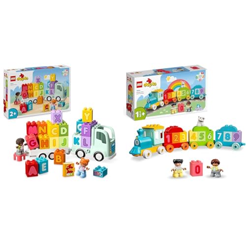 LEGO DUPLO Town ABC-Lastwagen, Lernspielzeug & DUPLO Zahlenzug - Zählen Lernen, Zug Spielzeug, Lernspielzeug für Kinder ab 1, 5 Jahren, Baby Spielzeug für Mädchen und Jungen 10954 von LEGO