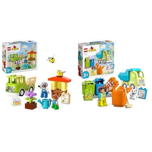LEGO DUPLO Town Imkerei und Bienenstöcke, Lernspielzeug & DUPLO Recycling-LKW Müllwagen-Spielzeug, Lern- und Farbsortier-Spielzeug von LEGO