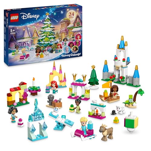 LEGO │ Disney Princess Adventskalender 2024, Bauspielzeug mit 5 Mikro-Spielfiguren, Adventsbauset für Kinder, fantasievolle Geschenkidee für Mädchen & Jungen ab 5 Jahren, Geschenk zu Weihnachten 43253 von LEGO