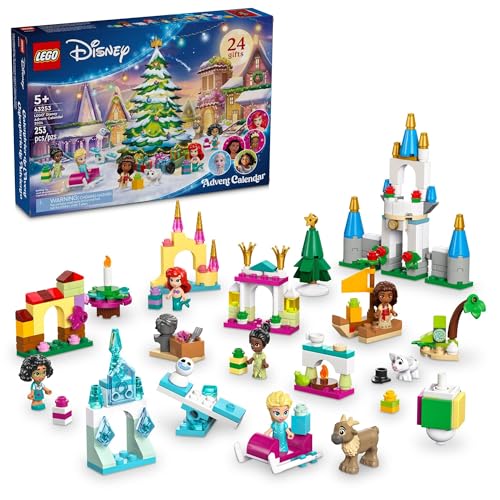 LEGO Disney Adventskalender 2024 für Kinder – Weihnachts-Adventskalender mit Mini-Builds & 8 Minifiguren, ab 5 Jahren – Disney Toys Geschenkidee für Mädchen & Jungen – 43253 von LEGO