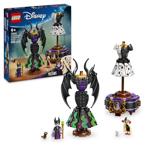 LEGO ǀ Disney Bösewichte Die Kleider von Malefiz und Cruella De Vil - Spielzeug für Jungen und Mädchen ab 9 Jahren - Inkl. 2 Mini-Puppen & 2 Tierfiguren - Geburtstagsgeschenk für Fans 43262 von LEGO