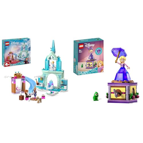 LEGO Disney Frozen Elsas Eispalast, Eiskönigin-Schloss-Spielzeug & Disney Princess Rapunzel-Spieluhr, Prinzessinnen Spielzeug von LEGO