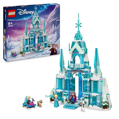 Lego ǀ Disney Frozen Elsas Winterpalast, BAU- und Spielset für Kinder mit Modell-Palast und Minifiguren ELSA und Anna, Geschenk für Mädchen, Jungen und Filmfans ab 6 Jahren 43244 von LEGO