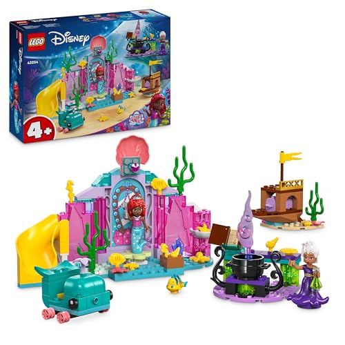 LEGO ǀ Disney Princess Arielles Kristallhöhle, Fantasy-Spielzeug für Kinder mit Meerjungfrau-Figur, Schiffswrack und Fischen, Geschenk für Mädchen und Jungen ab 4 Jahren 43254 von LEGO