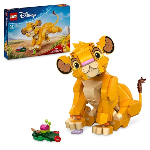 LEGO | Disney Simba, das Löwenjunge des Königs, Bauspielzeug für Kinder, Fantasy-Spielset mit Löwenfigur, coole Geschenkidee für Mädchen und Jungen ab 6 Jahren, Kinderspielzeug 43243 von LEGO