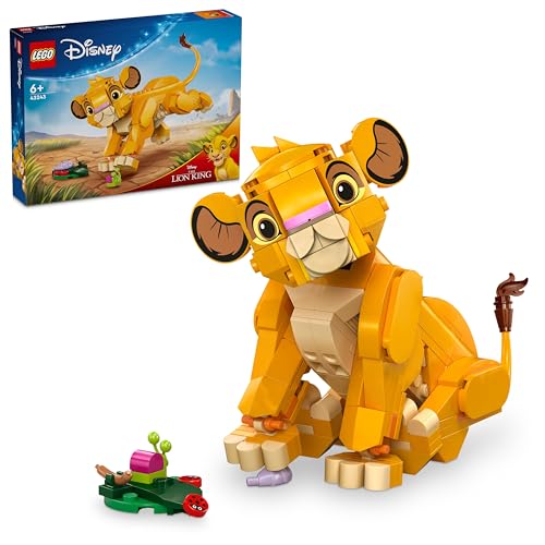 LEGO ǀ Disney Simba, das Löwenjunge des Königs, Bauspielzeug für Kinder, Fantasy-Spielset mit Löwenfigur, Coole Geschenkidee für Mädchen und Jungen ab 6 Jahren, Kinderspielzeug 43243 von LEGO