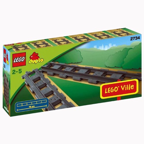 LEGO Duplo Eisenbahn 2734 - 6 gerade Duplo Schienen von LEGO