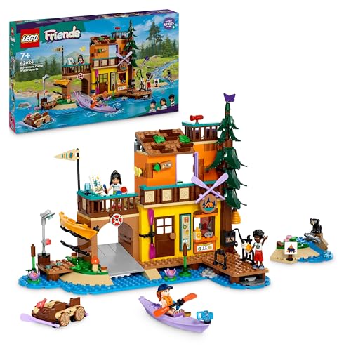 LEGO Friends Abenteuercamp mit Kayak, Bauspielzeug für Rollenspiele, Geschenkidee für Mädchen und Jungen ab 7 Jahren, Set mit 3 Spielfiguren und einem Bären, Camping-Spielzeug 42626 von LEGO