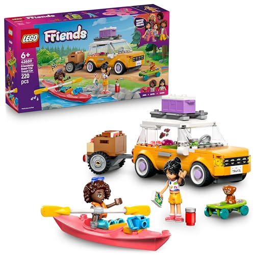 LEGO Friends Abenteuertrip mit Freunden - Auto Spielzeug mit Anhänger, 2 Mini-Puppen, Welpen Figur, Kajak & Zubehör, inkl. Skateboard und Rollschuhe - Set für Mädchen ab 6 Jahren - 42659 LEGO Friends Abenteuertrip mit Freunden - Auto Spielzeug mit Anhänger, 2 Mini-Puppen, Welpen Figur, Kajak & Zubehör, inkl. Skateboard und Rollschuhe - Set für Mädchen ab 6 Jahren - 42659 von LEGO