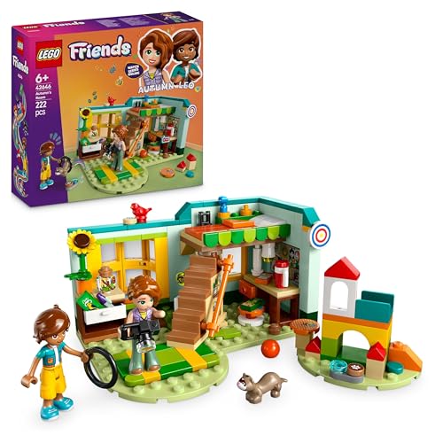 LEGO Friends Autumns Zimmer, BAU- und Spielset für kreative Rollenspiele, Set für Mädchen ab 6 Jahren mit 2 Minifiguren und Einer Frettchen Tierfigur, Lernspielzeug 42646 von LEGO