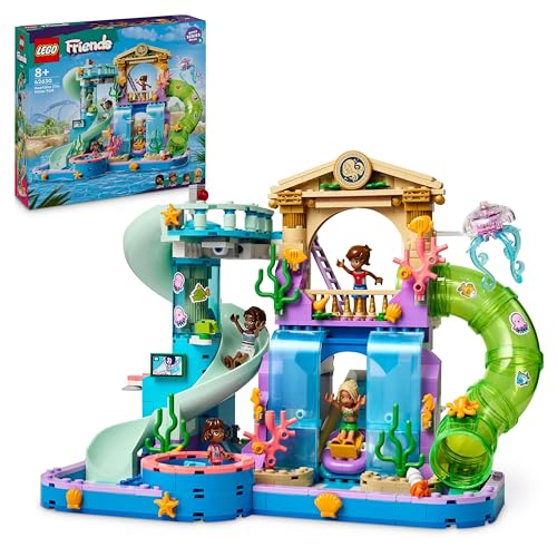 LEGO Friends Heartlake City Wasserpark, Outdoor-Spielset für Mädchen und Jungen ab 8 Jahren, kreatives Spielerlebnis mit 3 Spielfiguren, Mikro-Spielfigur, 3 Rutschen und Whirlpool 42630 von LEGO
