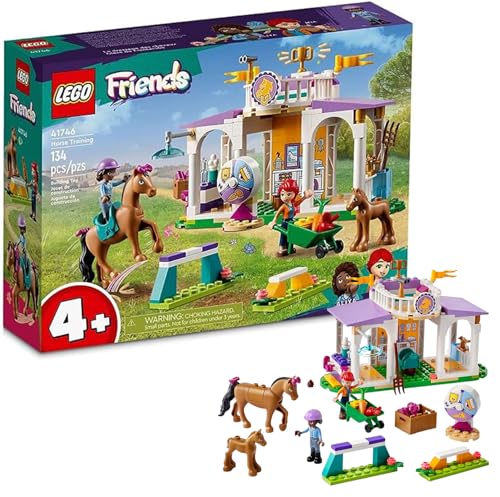 LEGO Friends Horse Training 41746 Toddler Building Toy, Great Birthday Gift for Ages 4+ with 2 Mini-Dolls, Stable, 2 Horse Characters and Animal Care Accessories von LEGO