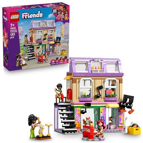 LEGO Friends Musikladen & Wohnung - Spielzeug mit 3 Mini-Puppen, Corgi-Tierfigur & Musikinstrumenten, inkl. Klavier, Schlagzeug, Gitarren und Zubehör - Geschenk für Mädchen ab 7 Jahren - 42653 LEGO Friends Musikladen & Wohnung - Spielzeug mit 3 Mini-Puppen, Corgi-Tierfigur & Musikinstrumenten, inkl. Klavier, Schlagzeug, Gitarren und Zubehör - Geschenk für Mädchen ab 7 Jahren - 42653 von LEGO