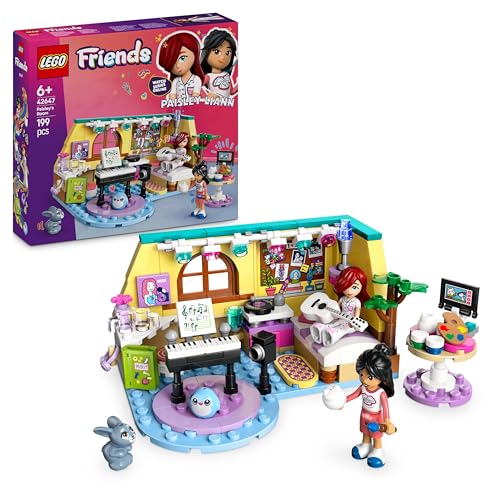 LEGO Friends Paisleys Zimmer, BAU- und Spielset für fantasievolle Rollenspiele, Geschenk für Mädchen ab 6 Jahren, Set mit 2 Minifiguren und Einer Hasen Tierfigur, Lernspielzeug 42647 von LEGO