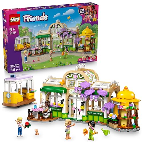LEGO Friends Pflanzencafé und Blumenkiosk - Spielzeug mit 4 Minifigur, 1 Katzenfigur, Straßenbahn und Küchenzubehör - Gebäck, Tassen & Teekanne – Geburtstagsgeschenk für Mädchen ab 9 Jahren – 42671 LEGO Friends Pflanzencafé und Blumenkiosk - Spielzeug mit 4 Minifigur, 1 Katzenfigur, Straßenbahn und Küchenzubehör - Gebäck, Tassen & Teekanne – Geburtstagsgeschenk für Mädchen ab 9 Jahren – 42671 von LEGO